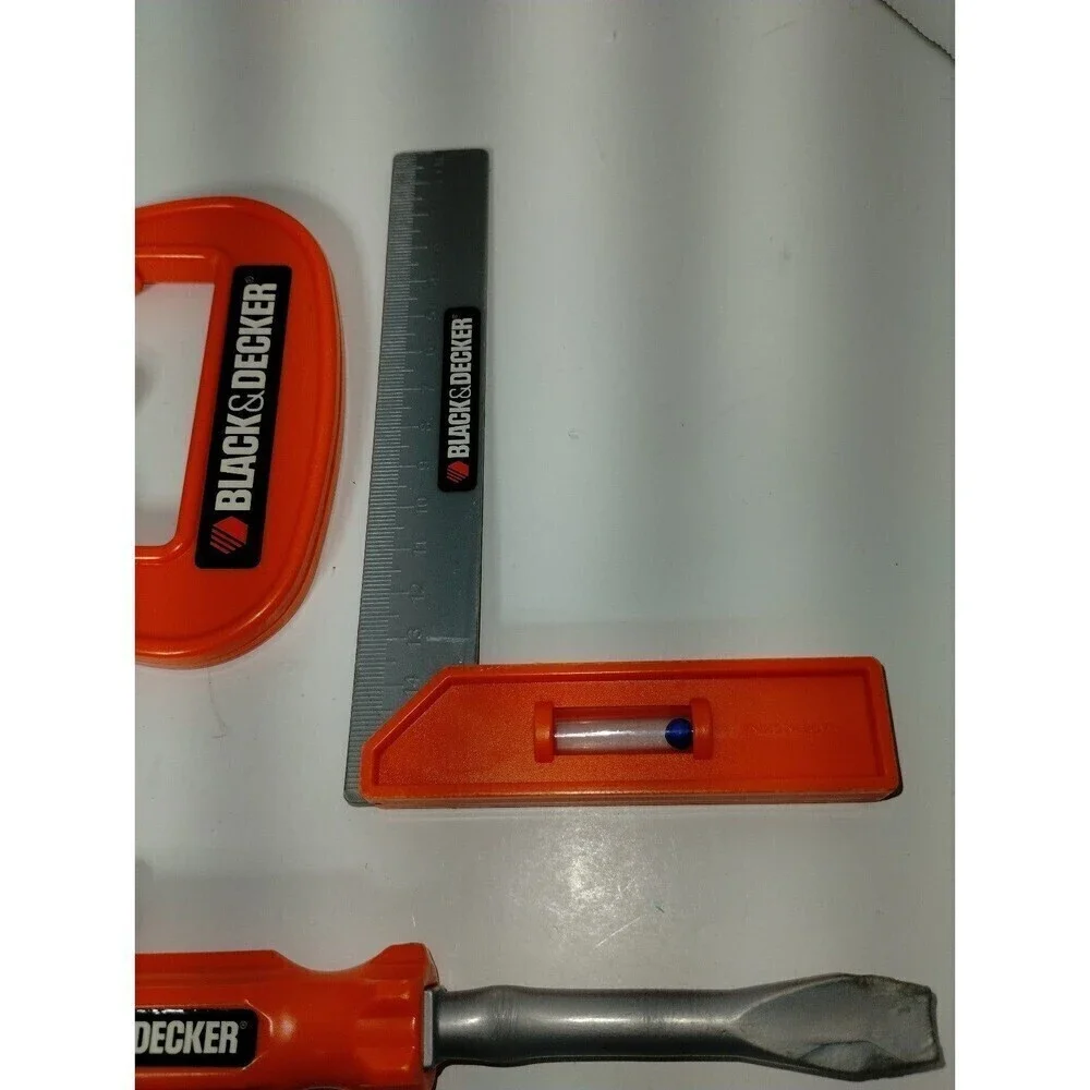 Kids Black and Decker Plastic Play tools Orange and Black 5 pcs Set‎